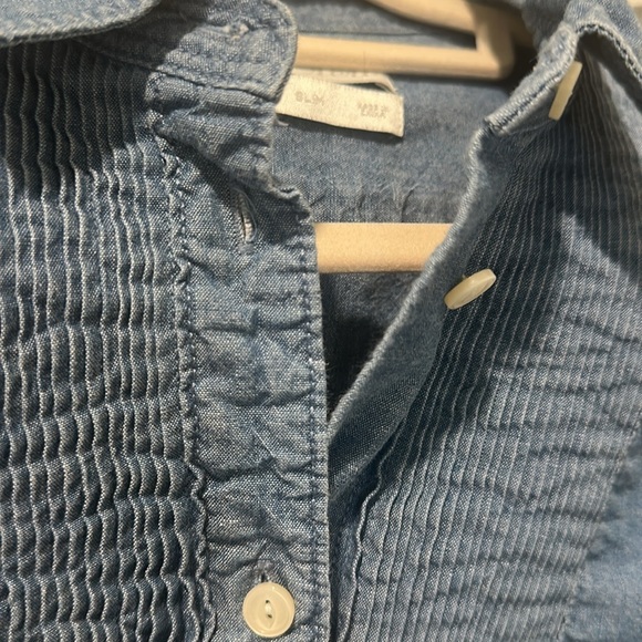 J Crew Tuxedo Style Denim Shirt - Picture 4 of 8